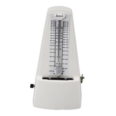 Imagem de simhoa Metrônomo mecânico profissional portátil para ritmologista, acompanhamento de andamento e batida, som alto para violoncelo, saxofone, ukulele e, Branco