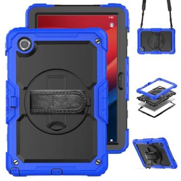 Imagem de Gylint Capa para Lenovo Tab K11 11'' 2024 / M11 TB330FU /Lenovo Xiaoxin Pad 2024 TB331FC, com protetor de tela, alça de mão, alça de ombro, suporte giratório azul marinho