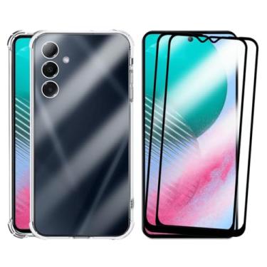 Imagem de Kit Capa Capinha Anti-Impacto Premium Transparente + 2 Películas de Vidro 3D para Samsung Galaxy M54