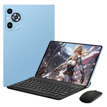 Imagem de Tablet P70 Pro,Tela Imersiva de 10.1',8GB RAM,256GB ROM, Câmera Traseira 32MP, Câmera frontal de 16MP, Wifi, GPS,Android 13, 5G, 8800mAh Bateria (Azul)