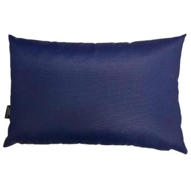Imagem de Almofada Retangular Impermeável Azul Marinho Área Externa 45cmx29cm - 