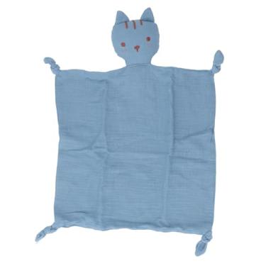 Imagem de Animal Snuggler Lovey Blanket Plush Plush Cartoon Doll Doll Comfort Securter Securter For Babies Crianças Crianças Gênero Neutro Material de Algodão 11 x 15,4 polegadas (Azul-marinho)
