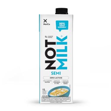 Imagem de Bebida Vegetal NotCo NotMilk Semi Desnatada 1L, Feito com Ingredientes 100% Vegetais, Sabor Leite Semi Desnatado, Sem Lactose, Sem Glúten, Ideal para Receitas, Plant-Based, Vegano, Vegetariano.