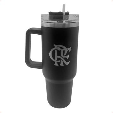 Imagem de Caneca Térmica do CR Flamengo 1,2 Litros Com Canudo Oficial - Cebola e