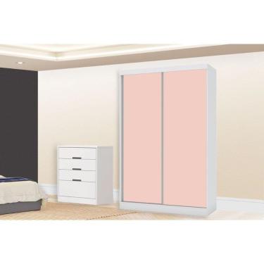 Imagem de Guarda Roupa 2 Peças (1guardaroupa+1cômoda) Qc109 Branco (qc12) - Kappesberg