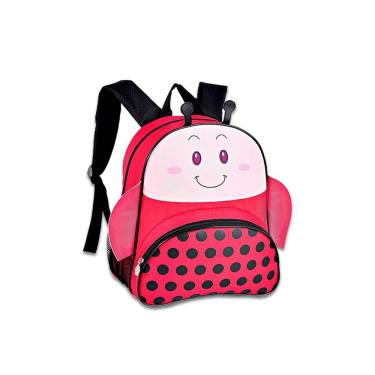 Imagem de Mochila Escolar Costas Clio Infantil Joaninha Cor Vermelho