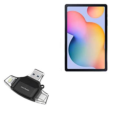 Imagem de Smart Gadget para Samsung Galaxy Tab S6 Lite (Smart Gadget da BoxWave) – Leitor de cartão SD AllReader, leitor de cartão microSD SD compacto USB para Samsung Galaxy Tab S6 Lite – Preto