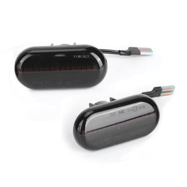 Imagem de Domary Carro LED Dinâmico Fluindo Turn Signal Luzes Lado Sequencial Blinker Apto para Clio Shell De Fumaça Âmbar 12V 5W/Cada