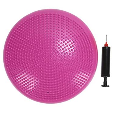Imagem de Balanço Profissional Disco Cushion Yoga Massage Ball Pad Ponto de disco de estabilidade inflável para reabilitação de exercícios para treinamento de fitness e equilíbrio de ioga (Vermelho) (Roxo) (Azul) (Rosy)