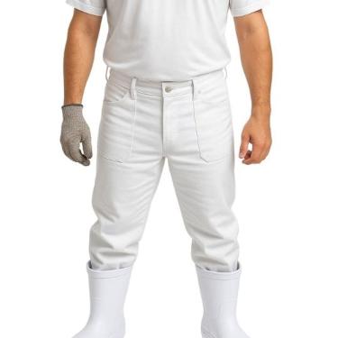 Imagem de Calça Metade Elástico Branca