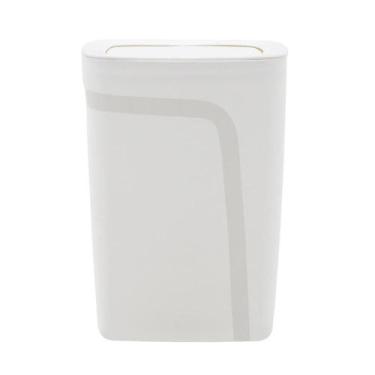 Imagem de Lixeira Tramontina Compact em Polipropileno Branco com Tampa Basculant