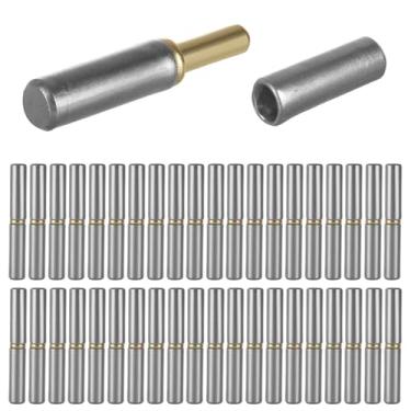 Imagem de Acrux7 Pacote com 30 dobradiças soldáveis de 2 1/5.1 cm x 3/20.3 cm dobradiças de barril soldáveis soldáveis em aço carbono resistente, acessórios de porta de portão destacáveis para rampa de reboque