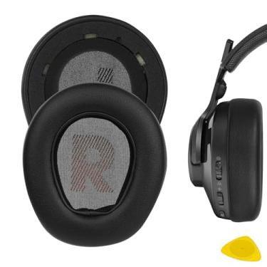 Imagem de Geekria Almofadas auriculares de substituição QuickFit para fones de ouvido JBL Quantum 400, peças de reparo (preto)