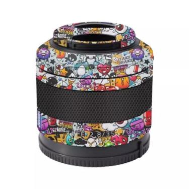 Imagem de Adesivo de câmera antiarranhões com tampa de lente para Sony FE 35 mm F2.8 Película protetora decalque 35 2.8 (Graffiti White)