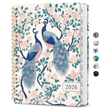 Imagem de Agenda 2026 - Agenda estética semanal e mensal, janeiro de 2026 a dezembro de 2026, agenda de calendário encadernado em espiral, perfeita para escritório, casa, material escolar - A5 (16 cm x 21,6 cm