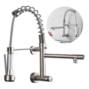 Imagem de Torneira Brinovar Gourmet Monocomando Prateada em Inox