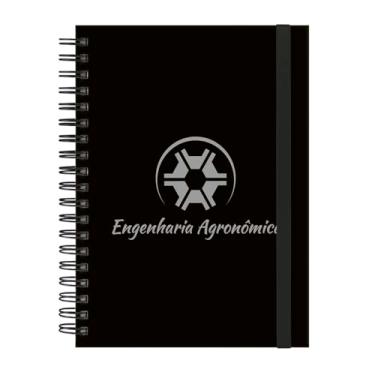 Imagem de Caderno Colegial Plus 12 Matérias Profissões Engenharia Agronômica (Preto e Prata)