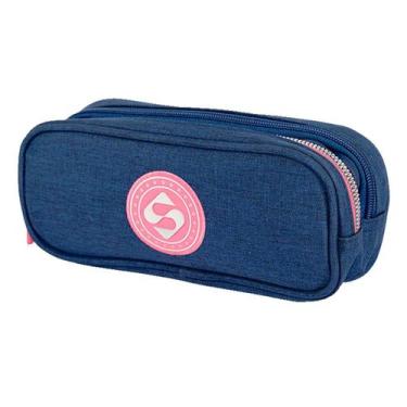Imagem de Estojo Escolar Trend 2 compartimento Sestini, Jeans