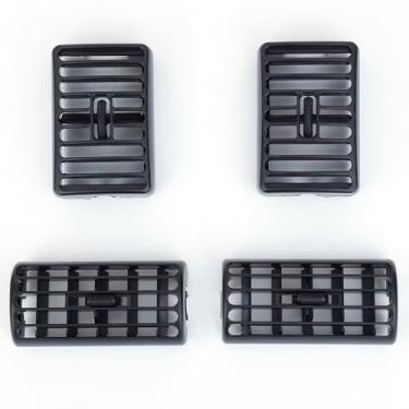 Imagem de Grade de saída do aquecedor CA do duto de ar do painel (4 peças). Substitui a peça # 5FS10LAZAB 5FS10DX9 5DP55TAZ 5DP54TAZ. Compatível com Jeep Wrangler TJ 1997-2001 Cherokee 1997-2006