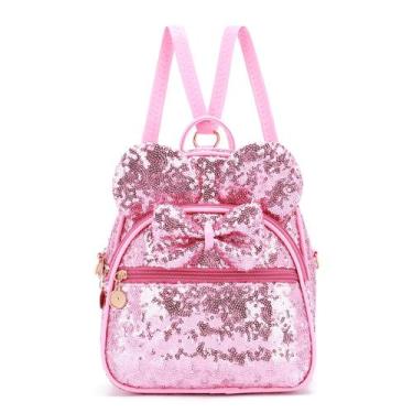 Imagem de Mochila KL928 Girls Bowknot Polka Dot Mini rosa em couro PU