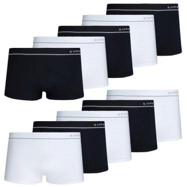 Imagem de Cueca Lupo Kit 10 Peças Sunga Microfibra Original, Preta e branca, P