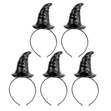 Imagem de 5 Tiaras Bruxinha Adulto e Infantil Baile a Fantasia Halloween Dia das