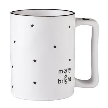 Imagem de Santa Barbara Design Studio Caneca de café/chá de cerâmica orgânica Holiday 473 ml, Merry & Bright