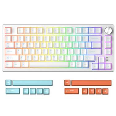 Imagem de DAREU EK75RT Teclado mecânico para jogos com acionamento rápido efeito Hall – Acionamento ajustável – 75% Layout Tenkeyless sensor magnético RGB com botão