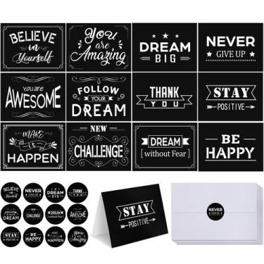 Imagem de Cartões motivacionais Outus 24 com envelopes e adesivos 9x12cm