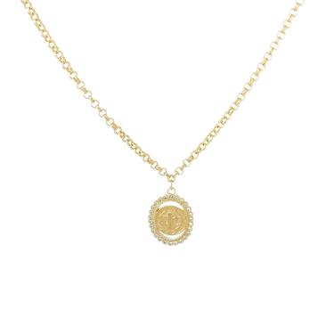 Imagem de Colar Elo Português Com Medalha de São Bento Banhado a Ouro