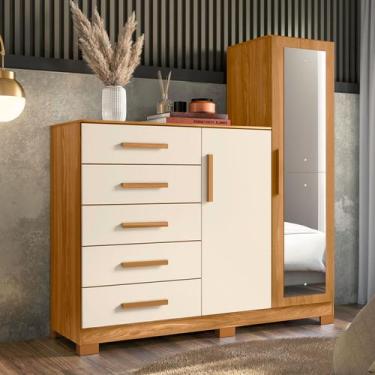 Imagem de Comoda albatroz new master carvalho grife/off white