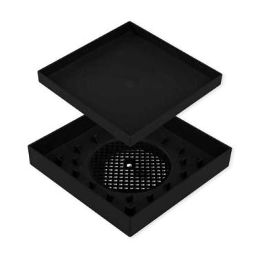 Imagem de Ralo Oculto 15x15 Seca Piso Porcelanato - CooperFibra , Preto, 15x15