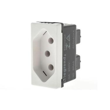 Imagem de Módulo Tomada 10A 2p+T Branca Legrand 615040BC Pial Plus+
