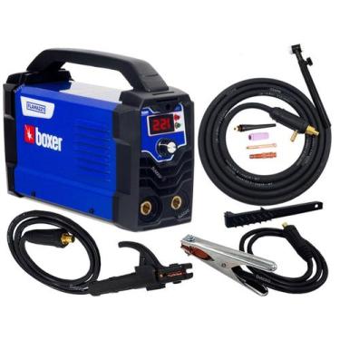 Imagem de Maquina De Solda Inversora Flama 221 Boxer Eletrodo Mma + Tocha Tig Se