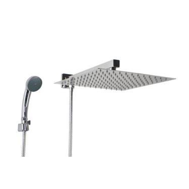 Imagem de Ducha Inox 304 30x30 cm c/ Desviador e Ducha de Mão em ABS - AMG Metai