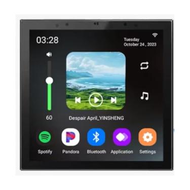 Imagem de Amplificador Parede Wifi Spotify Bluetooth Som Ambiente com Painel Tuya Integrado (Preta)