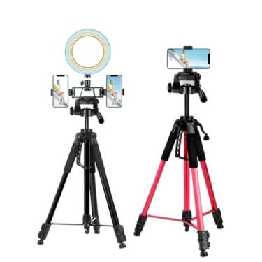 Imagem de Tripé Profissional para Câmera e Celular com Bolsa | Ajustável, Robusto e Versátil | Suporte Universal para Fotografia e Vídeo (aleatória)