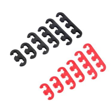 Imagem de 12 peças de suportes de fio de vela de ignição de 7 mm 8 mm, kit separador de fios de vela de ignição vermelha, kit de divisor, suporte de separadores de fio para vela de ignição vermelha, acessórios