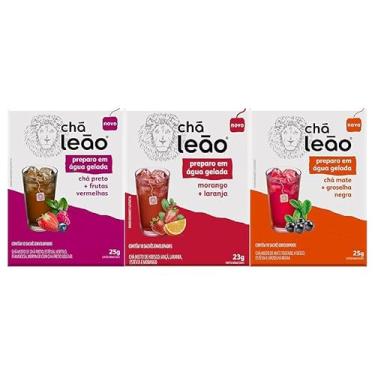 Imagem de Combo Chá Gelado Leão – 30 Sachês (Frutas Vermelhas, Morango e Laranja, Matte e Grosselha Negra)
