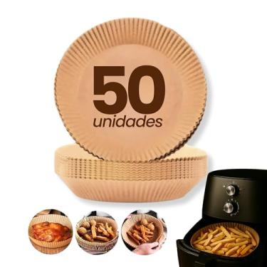 Imagem de Kit com 50 formas descartáveis de papel para Air Fryer