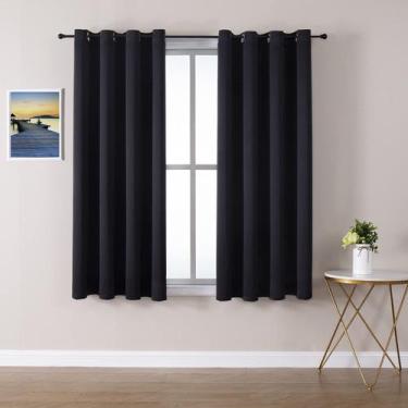 Imagem de Cortinas Blackout ChrisDowa Grommet Thermal 132x114cm - Pretas
