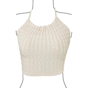 Imagem de Blusa Cropped Frente Única Trança Feminina - Katlen - Katlen Tricot, B