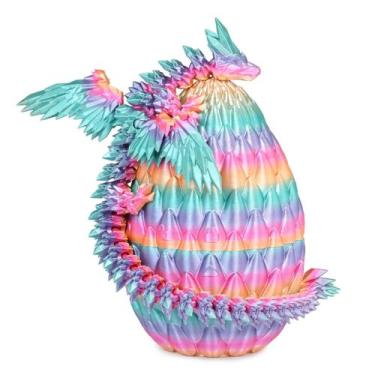 Imagem de Dragon Egg Toy Mydhall Flying Dragon com dragão articulado
