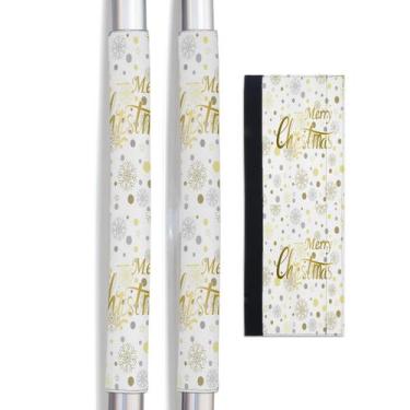 Imagem de Tampa de maçaneta de porta de geladeira Wohuny Christmas, conjunto de 