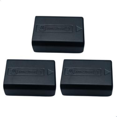 Imagem de Kit 3 Baterias NP FW50 Recarregáveis Para Câmeras Sony Alpha A6000 A63