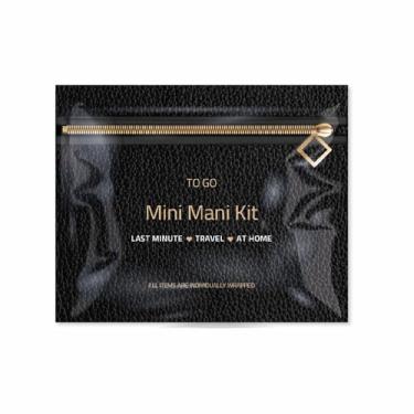 Imagem de Kit Mini Mani – Conjunto de manicure descartável com cortador de unhas, lixa, tampão, bastão de cutícula e removedor de esmalte – Kit compacto de cuidados com as unhas de uso único para viagens, bolsa