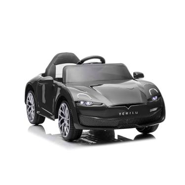 Imagem de Bang Toys - Carrinho Elétrico Infantil Jet Panther 12V - com Luzes de LED, Sons, Entrada USB/MP3, Portas que Abrem e Controle Remoto - Suporta até 30kg - Cor Preto