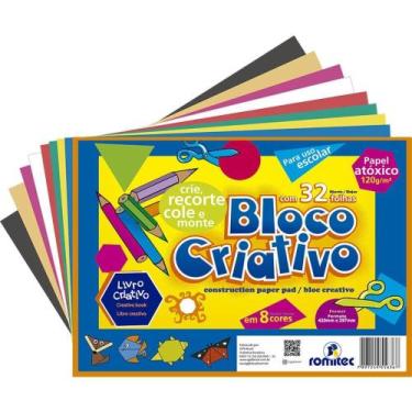 Imagem de Bloco para Educacao Artistica Livro Criativo 8C.A3 120GR 32F - Usa Fol