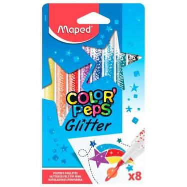 Imagem de Canetas hidrográficas Color'Peps Glitter 10 cores Maped