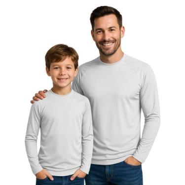 Imagem de Camisa Térmica Proteção Solar UV Kit Pai e Filho Moda Praia - Hype Mod